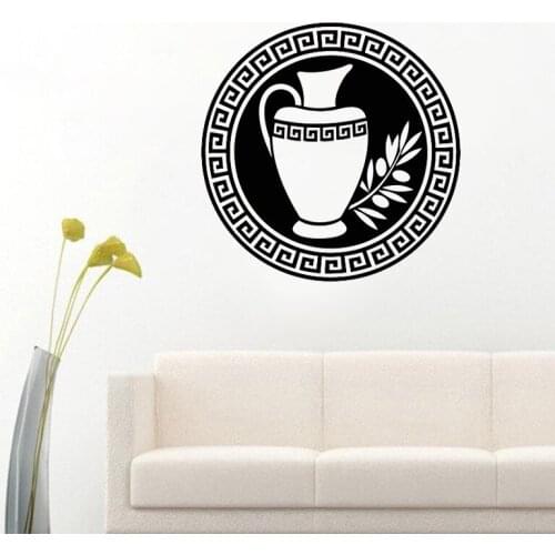 Antique Jug Olive Branch Wall Sticker Home Decor Living Room Bedroom Wall Art Murals Wallpaper Poster Vinyl Decoration