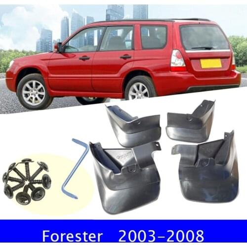 Car 4Pcs Black Mud Flaps Splash Guards Mudguards Fender for Subaru Forester 2003-2008