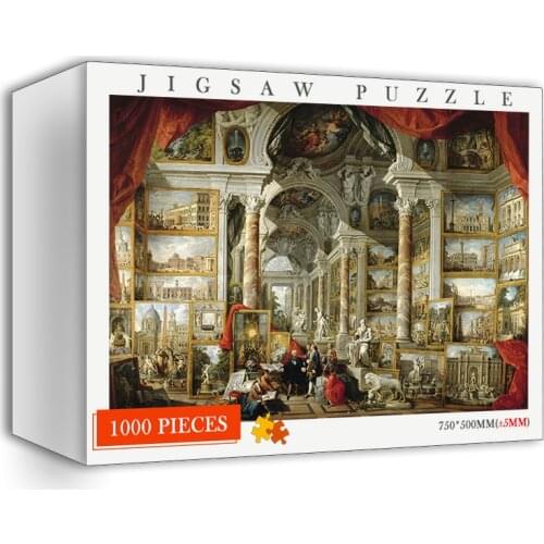 Wooden Jigsaw Puzzle Toys 1000 Pieces Adults Wooden Puzzle Oil Art Painting DIY Assembly Adults Kids Wooden 1000 Pieces Puzzles