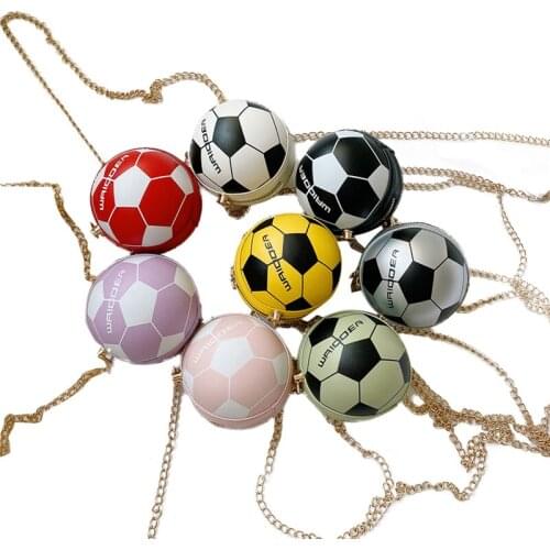 Kids Messenger Bag Multipurpose Football-Shaped Single-Shoulder Bag Crossbody Bag for Girls