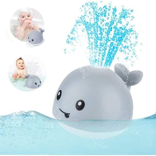 Baby Bath Toys Spray Water Shower Swim Pool Bathing Toys for Kids Electric Whale Bath Ball with LED Baby Toys Gift