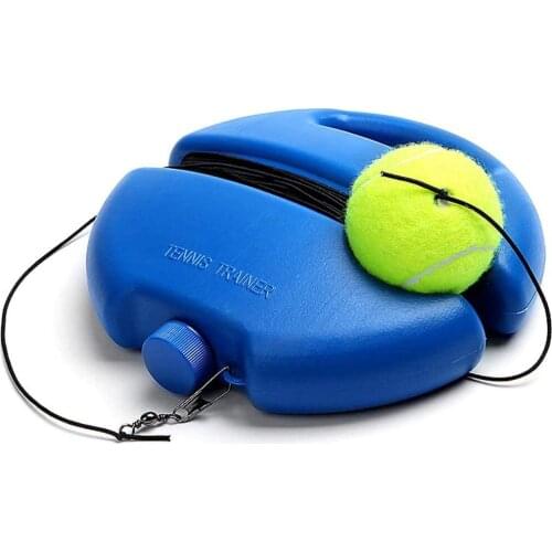 Home Heavy Duty Tennis Training Aids Base With Elastic Rope Ball Practice Self-Duty Rebound Tennis Trainer Sparring Device