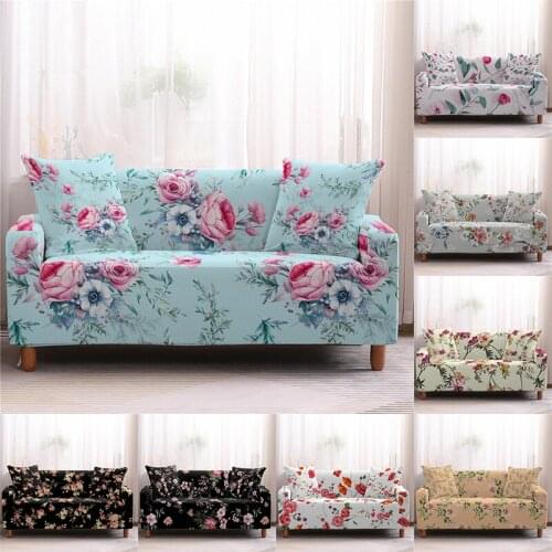 Sofa Covers Floral Printed Covers Elastic Sofa Stretch Slipcovers Sofa Couch Cover For 1/2/3/4 Seaters Couch Cover