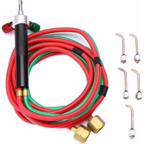 1set Gas Oxygen Butane Welding Torch Acetylene Cutting Kit With 5 Nozzles New
