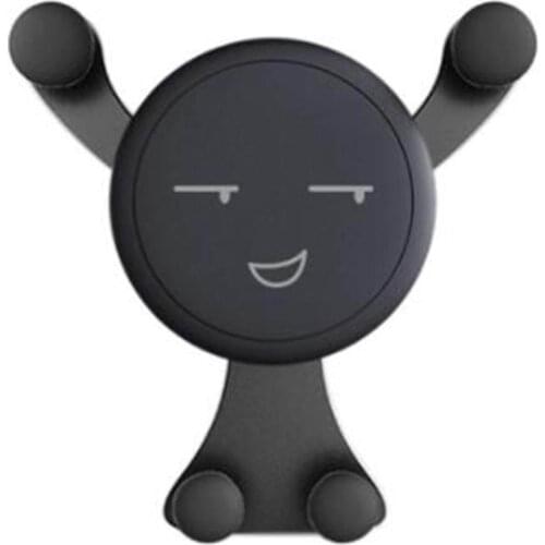 Gravity Car Phone Holder Air Vent Mount Cell Smartphone Holder For Phone In Car Smile Face Bear Mobile Phone Holder Stand GPS