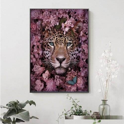 Canvas Painting Jungle Leopard Wall Art Poster Nordic Posters And Prints Wall Pictures For Living Room Home Decor Frameless