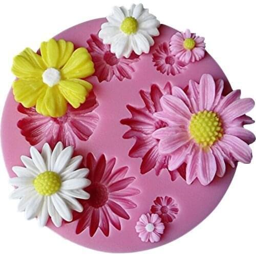 Kawaii 3D Flower Silicone Mold Fondant Soap Moulds Baking Jelly Candy Chocolate Cake Decorating Tools Cocina Confeitaria Gadgets