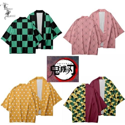 2021 Demon Slayer Kimetsu no Yaiba 3D Print Japanese Anime Kimono Haori Yukata Cosplay Women/Men Summer Casual Streetwear cloak