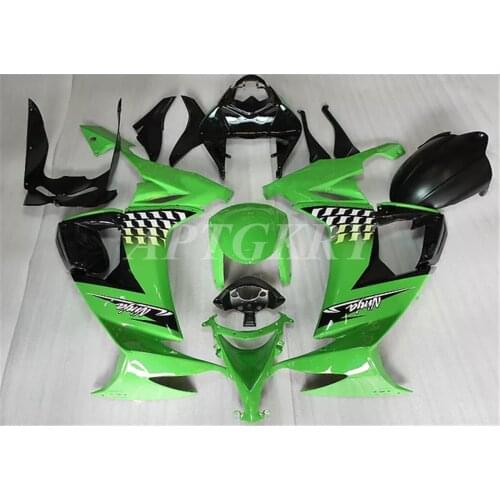 New ABS Plastic Shell Motorcycle Fairing kit Fit For kawasaki Ninja ZX10R 2008 2009 2010 08 09 10 ZX-10R Green Black Cool