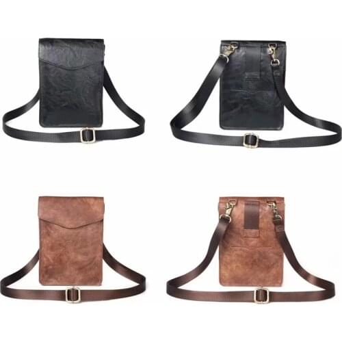 7.2inch Leather For Iphone 11 2019 XR XS MAX X 7 Note 10 Pro 9 8 P30 P20 Lite Cell Phone Hip Case Flip Belt Clip Cover 25PCS