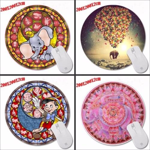 Mairuige Flying Elephant mouse pad printing custom rectangular non-slip 200*200*2mm rubber durable notebook round mouse pad