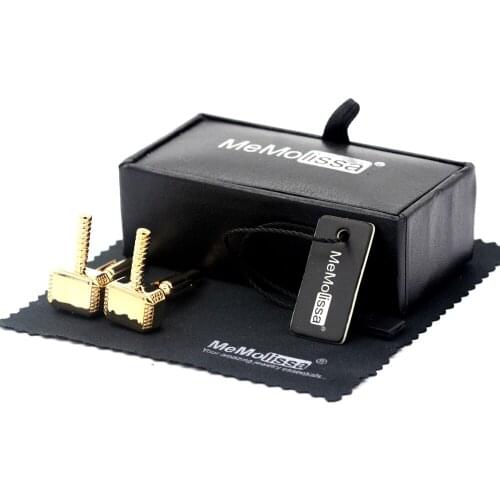 MeMolissa Display Box Cufflinks Personalized Rose Gold Hammer Cufflinks for Mens Wedding Cufflinks Gifts Free Tag & Wipe Cloth