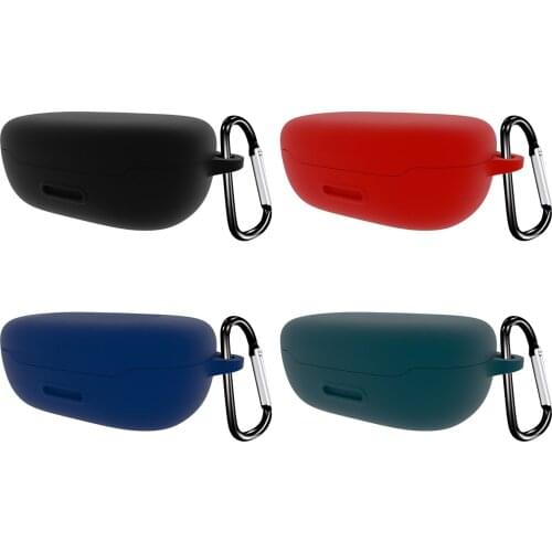 Earphone Protective Sleeve Silicone Case Cover For JBL Endurance Peak2 Wireless Earbuds Cover Shockproof Shell With Carabiner