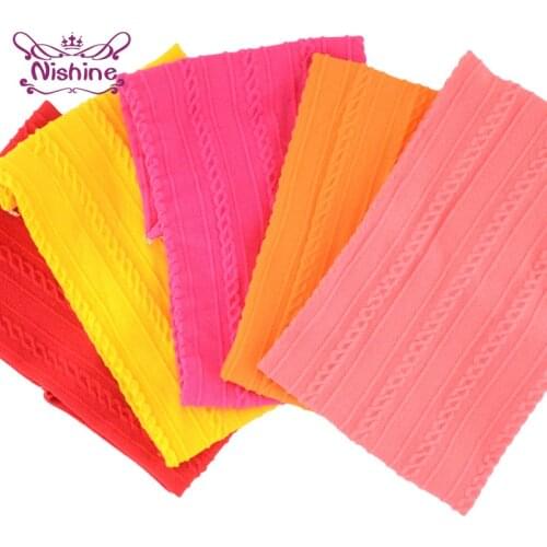 Nishine 15*9 CM Toddler Soft Comfortable Nylon Hairband Solid Color Striped Elastic Wide Headband Infant Headwear Birthday Gifts