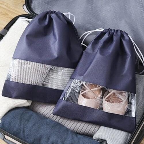 Newest Waterproof Shoes Bag Pouch Storage Travel Bag Non-Woven Laundry Organizador Portable Tote Drawstring Bag Organizer Cover