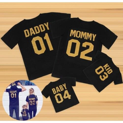 2018 New Arrival Family Look Family Clothing short Sleeve t shirt DADDY MOMMY KID BABY Girl Boy Clothes Family Matching Clothes