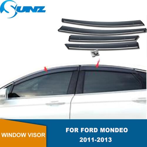 Window Visor Deflector For Ford Mondeo 2011 2012 2013 Smoke Side Window Visors Car Wind Shield Rain Guards SUNZ