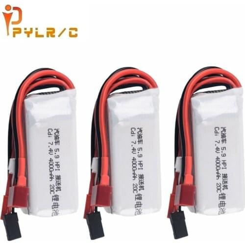 Original 7.4v 4000mah lipo battery for HPI XL OCTANE gasoline 5.9 1/8 for 7.4V 20C Cdi receiver lithium battery