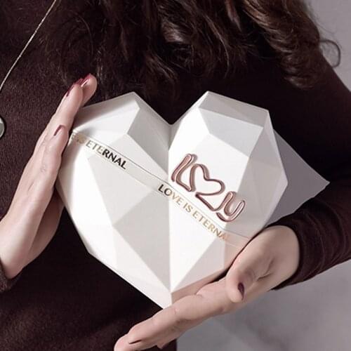 Valentines Day Gift Box Heart-Shaped Large Capacity Storage Case Presentation Box for Preserved Flower Souvenirs