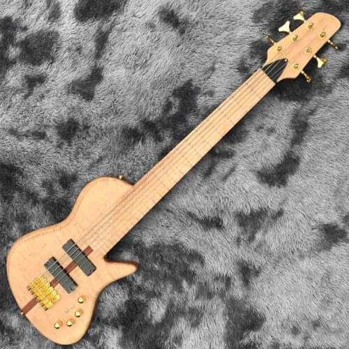 Custom Fly Butter 6 Strings Active Bass Guitar with Gold Hardware Musical Instruments Guitar and Amplifier Factory