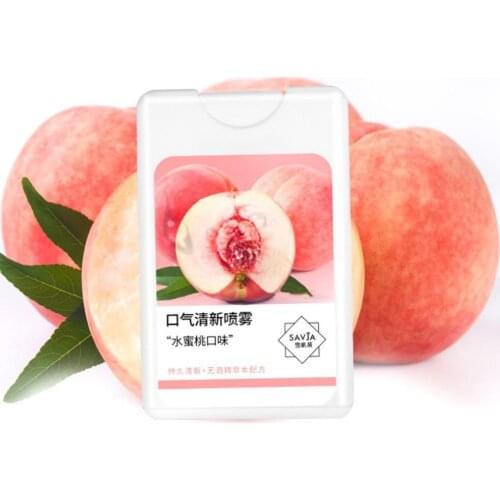 18ml Portable Breath Freshener Oral Spray To Remove Can Around Be Peaches Carried Spray Long-Lasting Breath Bad And Breat
