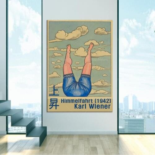 Affiche rétro, Karl Wiener, ascension1941, estampes d’art vintage, art déco rétro, estampes d’art uniques, volantes, impressions