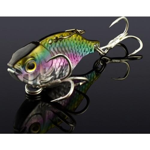 Fishing Lure 7.5g 3.5cm metal VIB vibration Lure Treble Hook Fishing Hard fishing lures 4 color optional