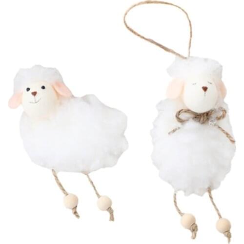 Home Decoration DIY Easter Hanging Ornaments Creative Cute Little Sheep Pendant 69HF