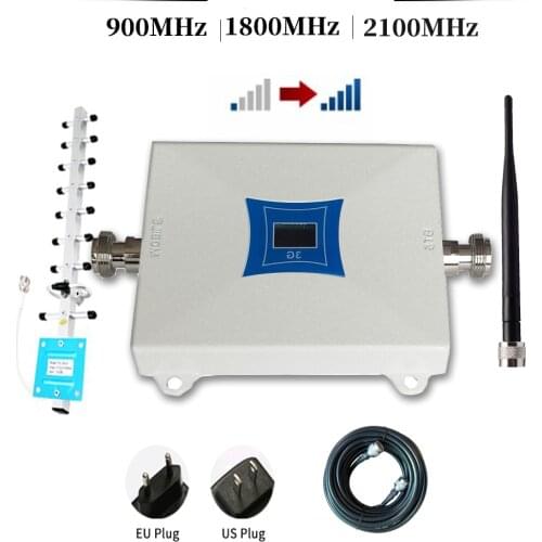 3G WCDMA 2100MHz Mobile Phone Signal Booster 3G 2100MHz UMTS Signal Repeater Cell Phone WCDMA Amplifier with Sucker Antenna