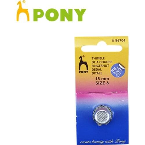 1 piece Pony Not Pickel Plated Finger Thimble Hard Protector Metal Sewing Tools