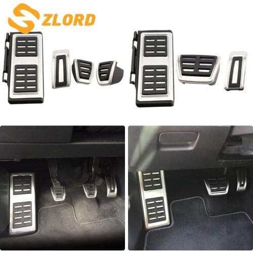 Zlord Car Pedal for Seat Leon 5F MK3 2012 - 2021 Sport Fuel Brake Dead Pedal Cover Set DSG Auto Accessories