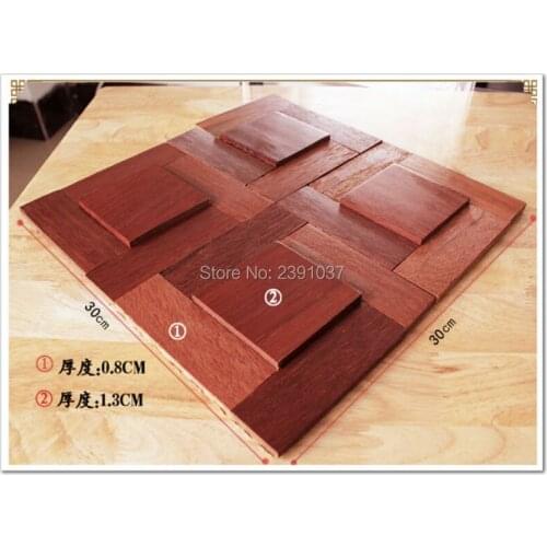 1Box (11sheet) Classic Style wood mosaic tiles home walls decoration material backsplash 3D panels wood mosaic tile Size 30*30cm
