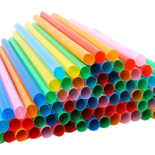 300Pcs 10.3In Jumbo Straws Smoothie Straws Milkshake Straws Extra Wide Extra Long Assorted Bright Colors