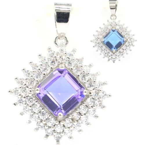 31x21mm Anniversary Heart 15mm Created Green Peridot Gift For Womans Daily Wear Silver Pendant