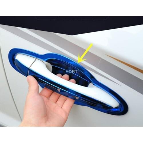 For Hyundai ix35 2018 2019 2020 4pcs Car Door Handle Bowl Frame Cover Trim Exterior ABS Chrome Car Styling Accessories