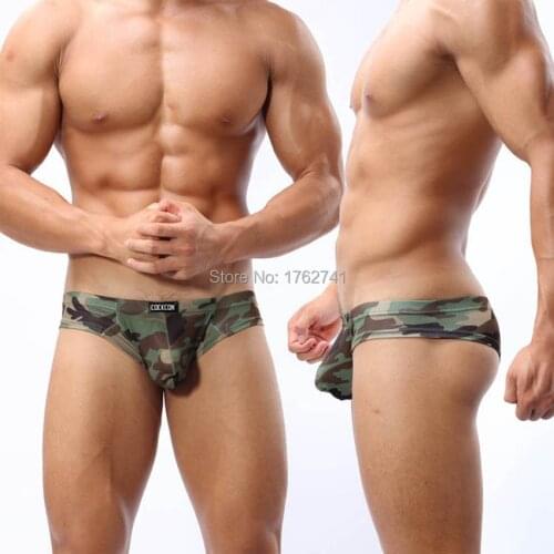 Men Camouflage Boxer Underwear Pouch Soft Mini Boxers Bielizna Silk Underwear Men Panties Men Bulge Shorts Men