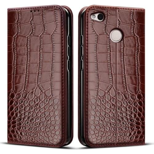 Phone Cases For Xiaomi Redmi 4X Case Crocodile texture leather Cover For Xiomi Redmi 4X Redmi4X Case Hongmi 4X Coque
