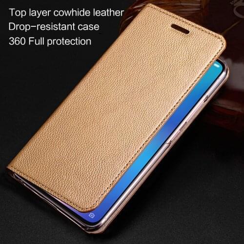 Genuine leather Phone Case For Huawei Honor 7X 8X 9X Pro 8A 9 10 10i 20 lite 30 Pro X10 Max Case For P smart 2019 Cover