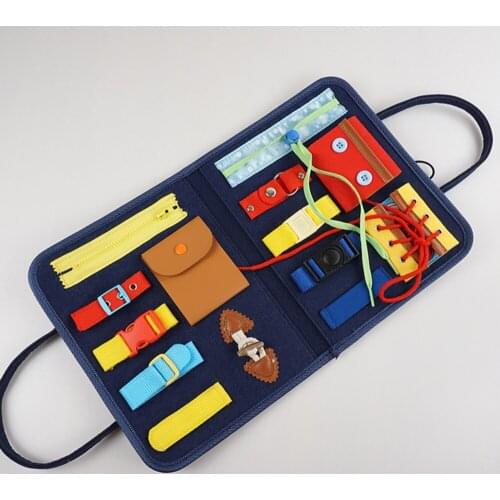 Childrens Educational Dressing Board Toddler Zippered Button Activity Busy Board Montessori Teaching Equipment Toys