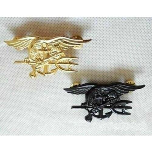 Two US Navy Seal Eagle Anchor Trident Metal Badge Insignia Outdoors Military armyshop2008