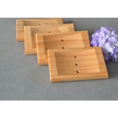 Natural Wooden Soap Box Creative Non Slip Soaps Holder Home Bathroom Accessories High Quality LX4512