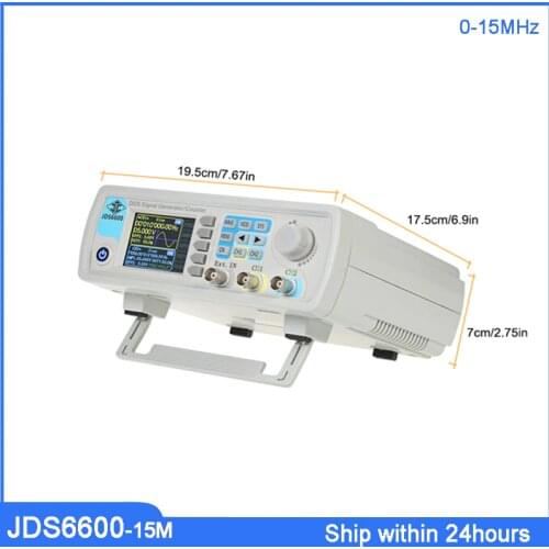 JUNTEK JDS6600-15M 15Mhz Signal Generator Digital Control Dual-channel DDS Function Signal Generator Arbitrary Waveform Pulse