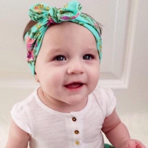 New Newborn Baby Headwear Toddler Baby Girls Head Rabbit Wrap Big Bow Knot Turban Headband Hair Accessories Baby Gifts for 0-2Y