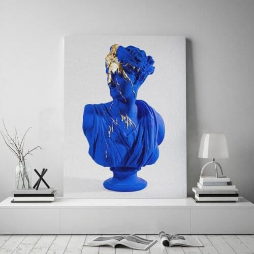 Art mural culture toile photo sculpture bleue décoration de la maison peinture mode impression affiche salon cuadros