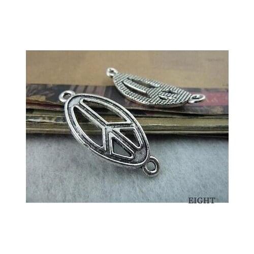 Zinc alloy pendant jewelry accessories diy handmade material charms 16 * 36 mm peace symbol