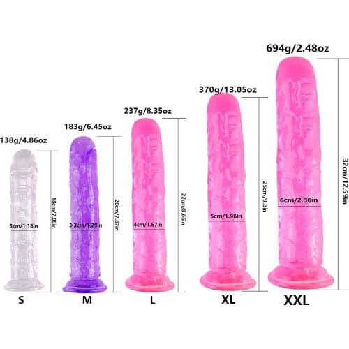 Realistic Dildo Soft Jelly Penis with Strong Suction Cup Dick Toy for Adult G-Spot Orgasm Sex Toys for Woman Clitoris Stimulate