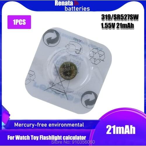RETAIL Brand New Renata LONG LASTING 319 SR527SW SR527 V319 Watch Battery Button Coin Cell Swiss Made 100% Original