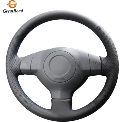 Hand-stitched Black Genuine leather Car Steering Wheel Cover for Suzuki SX4 2006-2013 Alto 2009-2015 Swift 2005-2011 Opel