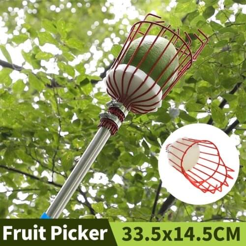 Gardening Fruit Picker Garden Accessories Berry Picker Agriculture Tools Picking Hand Tool With Removable Stainless Steel Rod