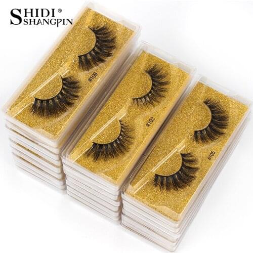 SHIDISHANGPIN Eyelashes Bulk 10/30/100pcs Wholesale Mink Lashes Make Up Mink Eyelashes Bulk False Eyelashes Natural False Lashes